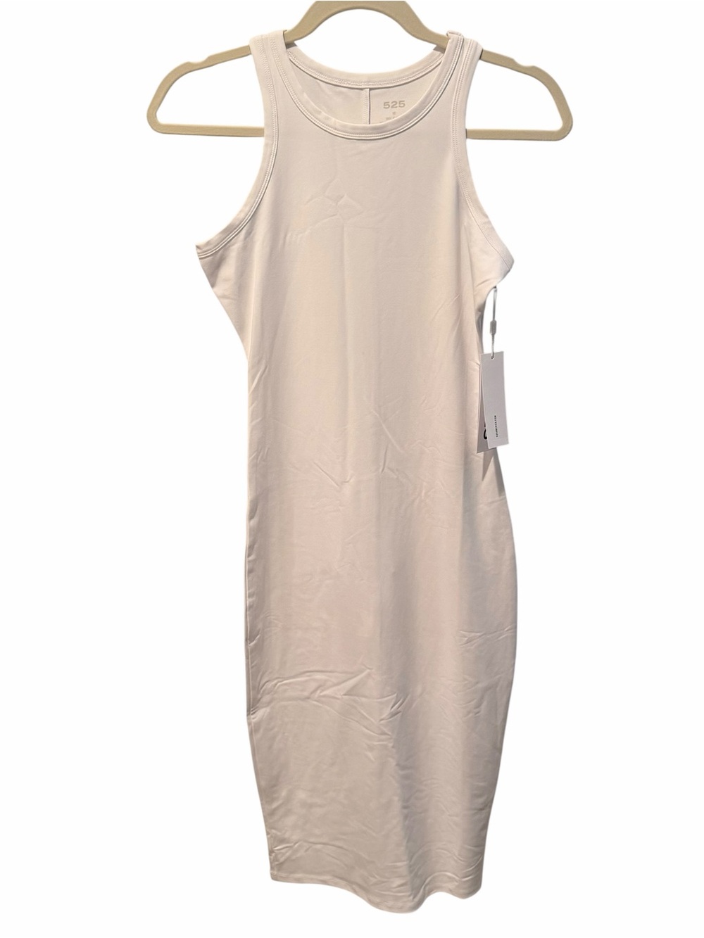 525 America White Tank Midi Dress Sleeveless Stretch Minimalist XS NWT